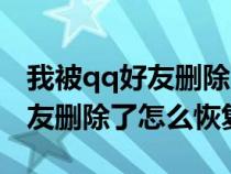 我被qq好友删除了怎么恢复正常（我被qq好友删除了怎么恢复）