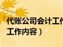 代账公司会计工作内容100字（代账公司会计工作内容）