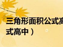 三角形面积公式高中正弦定理（三角形面积公式高中）